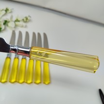 7X BK Yellow Vtg Martha Stewart MSE Stainless Acrylic Flatware Lot Butte... - $24.98