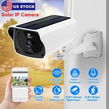 1080P Solar Powered WiFi IP Camera Outdoor Security Night Vision Cam Waterproof - £79.12 GBP