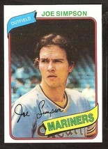 Seattle Mariners Joe Simpson 1980 Topps Baseball Card # 637 nr mt - £0.39 GBP