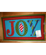 Martha Stewart Christmas Rug Mat Living Holiday Decor Colorful Joy Ornam... - £7.46 GBP