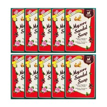 Mysore Sandal Soaps Pack of 10 (75 gr. Bars) - £11.32 GBP+