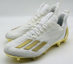 NEW Adidas Adizero White Gold Metallic Cleats GX5122 Men’s Size 9.5 - £116.76 GBP