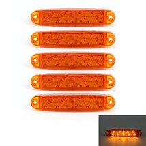 5x 12/24V 10SMD LEDs Front Orange Marker Light Lamps for Truck Wagon Tractor Bus - $19.27