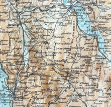 Map Annecy Chambery St Pierre Southern France Rare 1914 Lithograph WW1 E... - $369.57 MXN