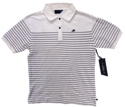 Lowlife London Shirt Mens Size XL Kingly Polo Black White Stripes Y2K Vintage - $34.64