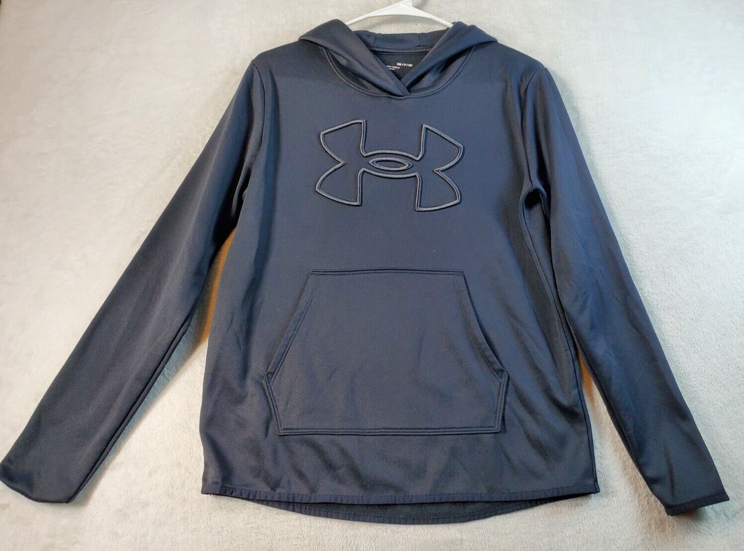 Under armour Hoodie Men Size Small Black 100% Polyester Long Sleeve Pock... - $13.69