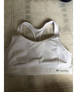 Columbia White Large Sports Bra White Padded over Head Racerback Exercis... - $21.49