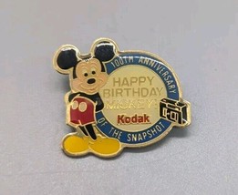 Vintage Disney Happy Birthday Mickey Mouse Pin Kodak 100th Anniversary (E) - $5.94