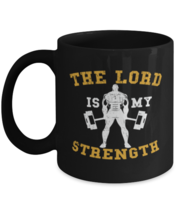 Coffee Mug Funny The Lord is my Strength Workout Gym Exercise  - £16.03 GBP