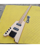Left-Handed 4 Strings Headless Electric Bass Guitar , Roasted Maple Neck... - €154,97 EUR