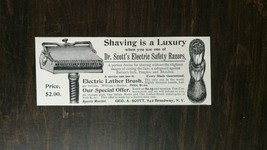 Vintage 1899 Dr. Scott&#39;s Electric Shaving Safety Razors Company Original... - £5.22 GBP