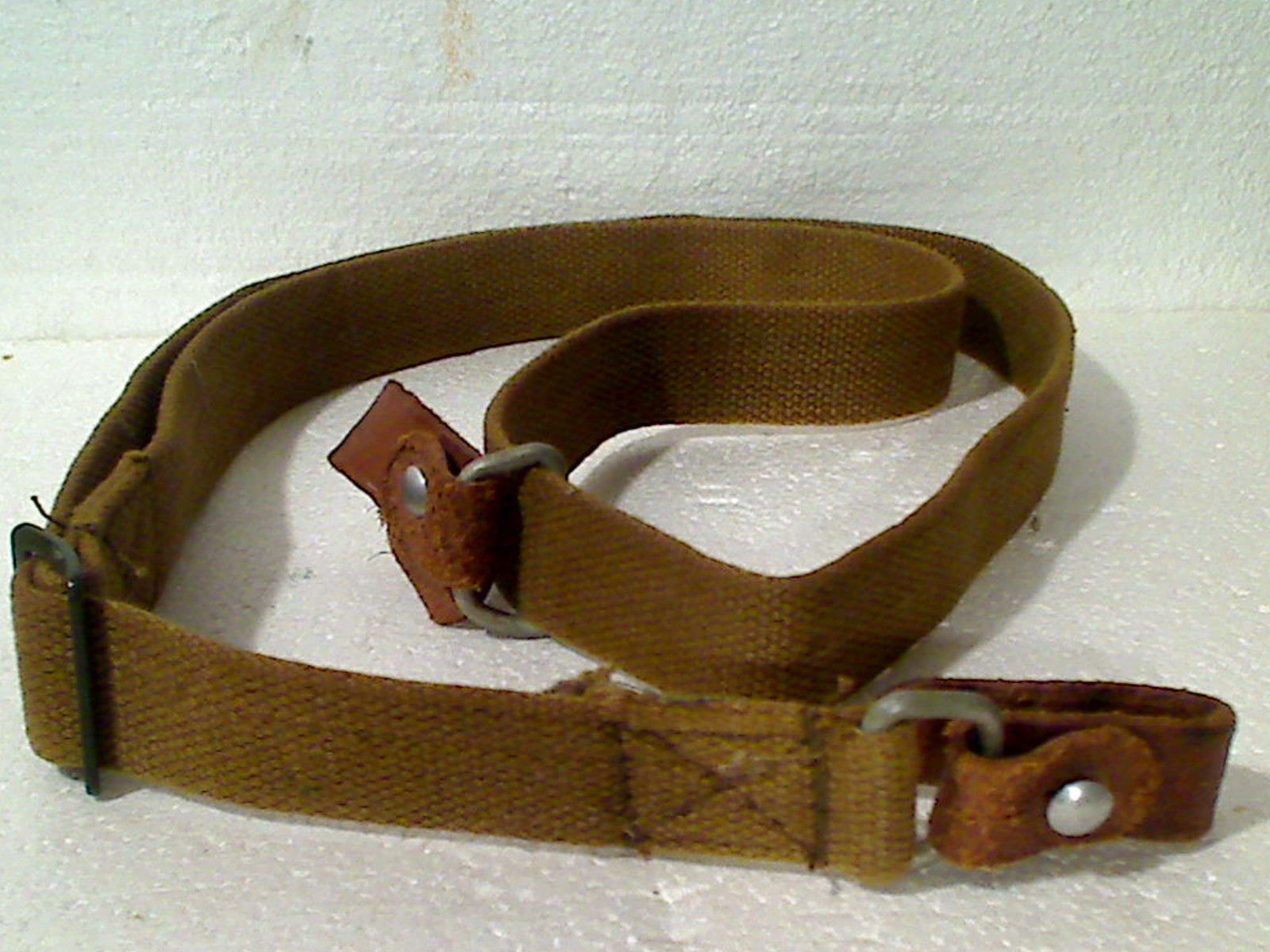 Decent Condition Vintage OD Green Web Fabric Rifle Sling - $6.00