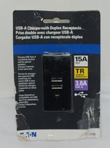 Eaton TR7765BK USB A Charger Duplex Receptacle Two Devices Same Time image 1