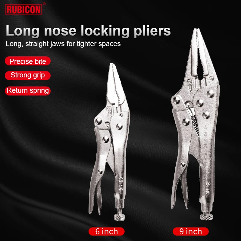 Loc Pliers Long Nose Straight Jaw Plier CR-MO Steel Welding Tools Hand Tool Car  - £215.48 GBP