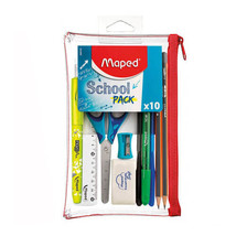 Maped Pencil Case Student Kit 10pcs Transparent - School - £30.87 GBP