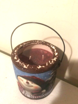 New 2 wick Candle in snowman tin -Apple and Cinnamon image 2