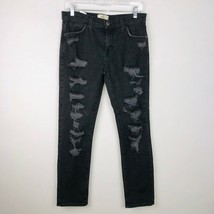 Current Elliott Jeans Womens Fling Black Tattered Destroyed 26 - $31.49