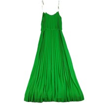 NWT ASOS Women&#39;s 4 Green Pleated Sheer Crop Top Cami Cocktail Maxi Dress - $43.54