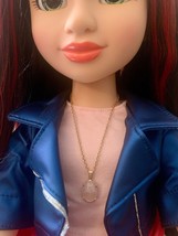 18 inch Fashion Doll Jewelry • Oval Opal Acrylic Pendant Doll Necklace - £6.96 GBP