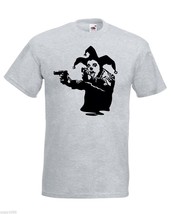 Mens T-Shirt Banksy Street Art Graffiti, Joker Clown &amp; Pistols, Jester Tshirts - £19.37 GBP