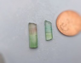AAA Bi-Color Tourmaline, 5.2 Ct Blue To Pink And Blue To Yellow 18mm x 6mm - £55.30 GBP