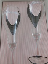 Jamie Lynn Toast to the Bride and Groom Toasting Flutes 8.5&quot; Wine Champa... - £19.77 GBP