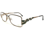 Cazal Eyeglasses Frames MOD.4147 COL.969 Green Dark Gold Square 52-17-130 - $167.93