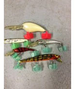 Lot of 5 Vintage Assorted Fishing Lures Thunder stick, Hula Pop, Rapala ... - $16.95