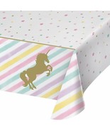 Creative Converting All Over Print Plastic Tablecover, Unicorn Sparkle (... - £10.31 GBP