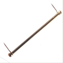 dollhouse miniature brass curtain rod drapery rod with pins brass metal 2 inches - £7.04 GBP
