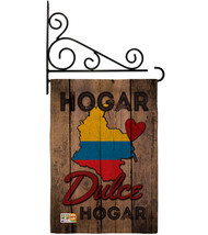 Country Colombia Hogar Dulce Burlap - Impressions Decorative Metal Fansy Wall Br - £26.86 GBP