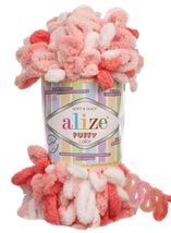 Alize Puffy Color Baby Blanket Yarn Lot of 4skn 400gr 39.3 yds 100% Micropolyest - £17.50 GBP