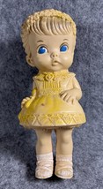 Vintage Cuppie Doll Yellow Dress 1958 EDWARD MOBLEY Arrow Rubber - $18.50