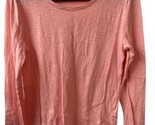 Old Navy T Shirt Womens Size S Peach Burner Fabric Round Neck Long Sleeved - $5.73