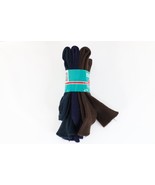 Deadstock Vtg 70s 80s Streetwear 3 Pack Casual Crew Socks Brown Blue Bla... - €21,14 EUR
