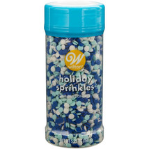 Winter Confetti Sprinkles Mix Decorations 4.6 oz Tall Wilton Christmas - £6.38 GBP