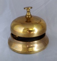 Vintage Brass Hotel Counter Bell Service Desk / Office Bell (3.25&quot; diameter) - £15.32 GBP