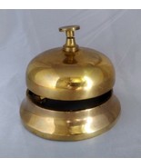 Vintage Brass Hotel Counter Bell Service Desk / Office Bell (3.25&quot; diame... - £15.32 GBP