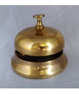 Vintage Brass Hotel Counter Bell Service Desk / Office Bell (3.25&quot; diame... - $19.60