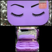 Purple Compact Eyelash Mink Lashes Storage Plastic Case Organizer Box Mi... - £11.00 GBP