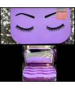Purple Compact Eyelash Mink Lashes Storage Plastic Case Organizer Box Mi... - £11.05 GBP