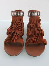 Steve Madden (Giaani) Women's Suede Fringe/Beaded Sandals Size 8 - $25.00