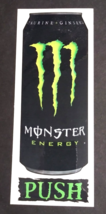 Monster Energy Drink PUSH/PULL Glass Door Sticker - Surf Skate Shop 7.5&quot;h c2007 - £6.24 GBP