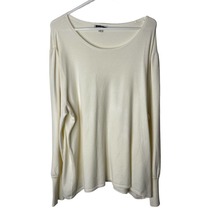 Cato Long Sleeve Sweater Top Ivory Boat Neck Women Plus Size 22/24W Rayon Nylon - £16.59 GBP