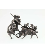 Sterling Silver Picadors on Horseback Brooch Made in Mexico Gorgeous! - £131.65 GBP
