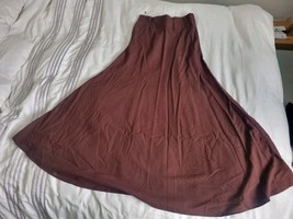 Womens Long Chocolate Brown Maxi Skirt Ladies Uk Size 8-10 Small - £14.72 GBP