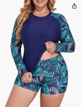 Daci Women Rash Guard Long Sleeve Swimsuits UV UPF 50+ Swim Shirt XL - £29.63 GBP