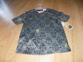 Boys Size XS 4-5 Despicable Me Minions Gray Summer Short Sleeve Shirt To... - $15.00