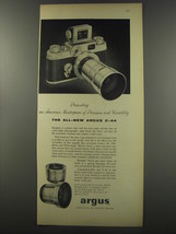 1956 Argus C-44 Camera Ad - Presenting an American masterpiece of Precision - £14.74 GBP