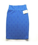 NWT-LULAROE Cobalt blue with dots Cassie pencil pull-on skirt Size S - £12.93 GBP